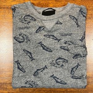 Vans OTW fish print crew neck sweatshirt